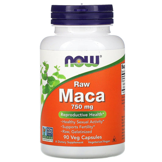 NOW Foods, Maca, Raw, 750 mg, 90 Veg Capsules