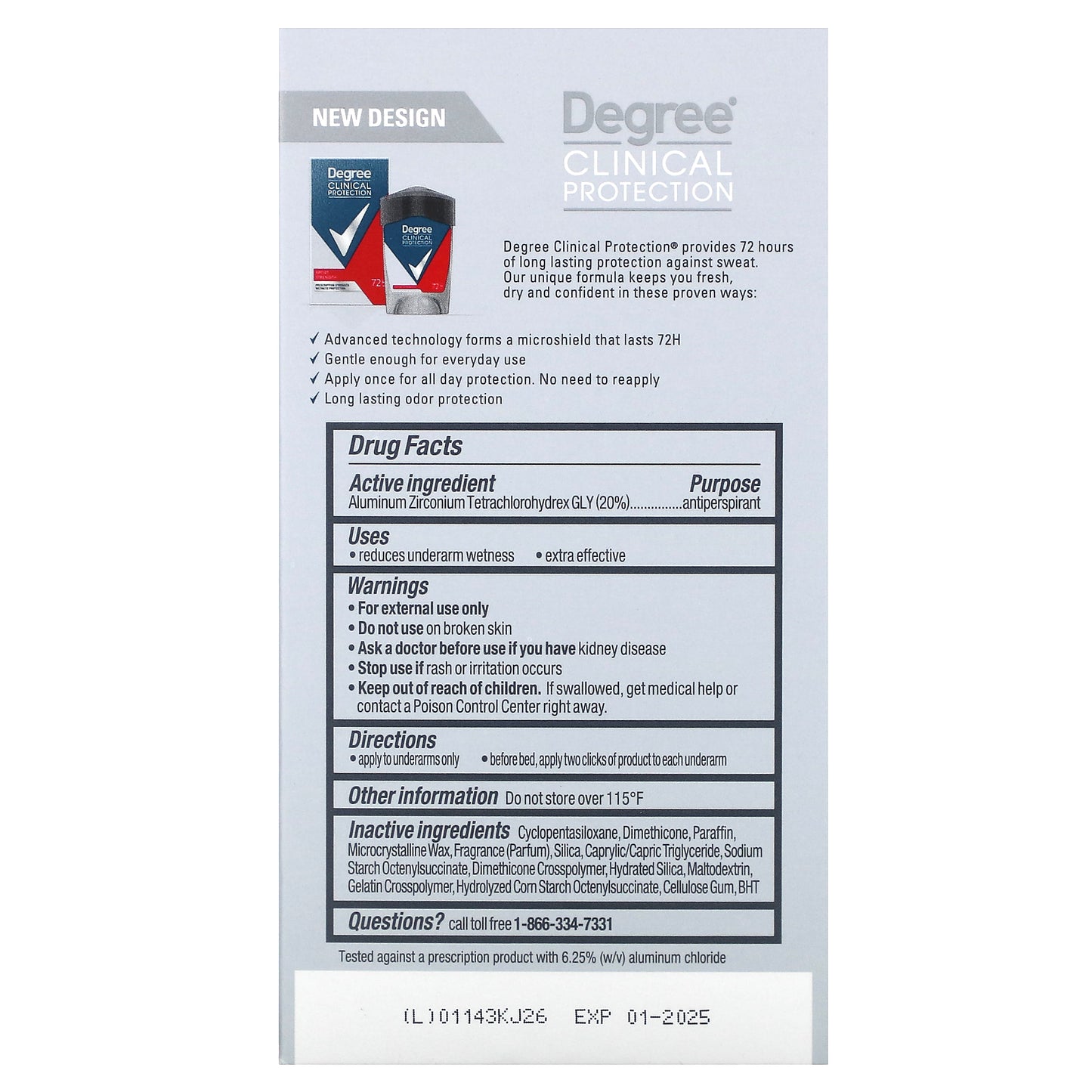 Degree, Men, Clinical Protection, Antiperspirant Deodorant, Soft Solid, Sport Strength, 1.7 oz (48 g)