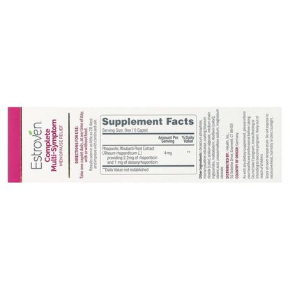 Estroven, Complete Multi-Symptom Menopause Relief, 60 Caplets