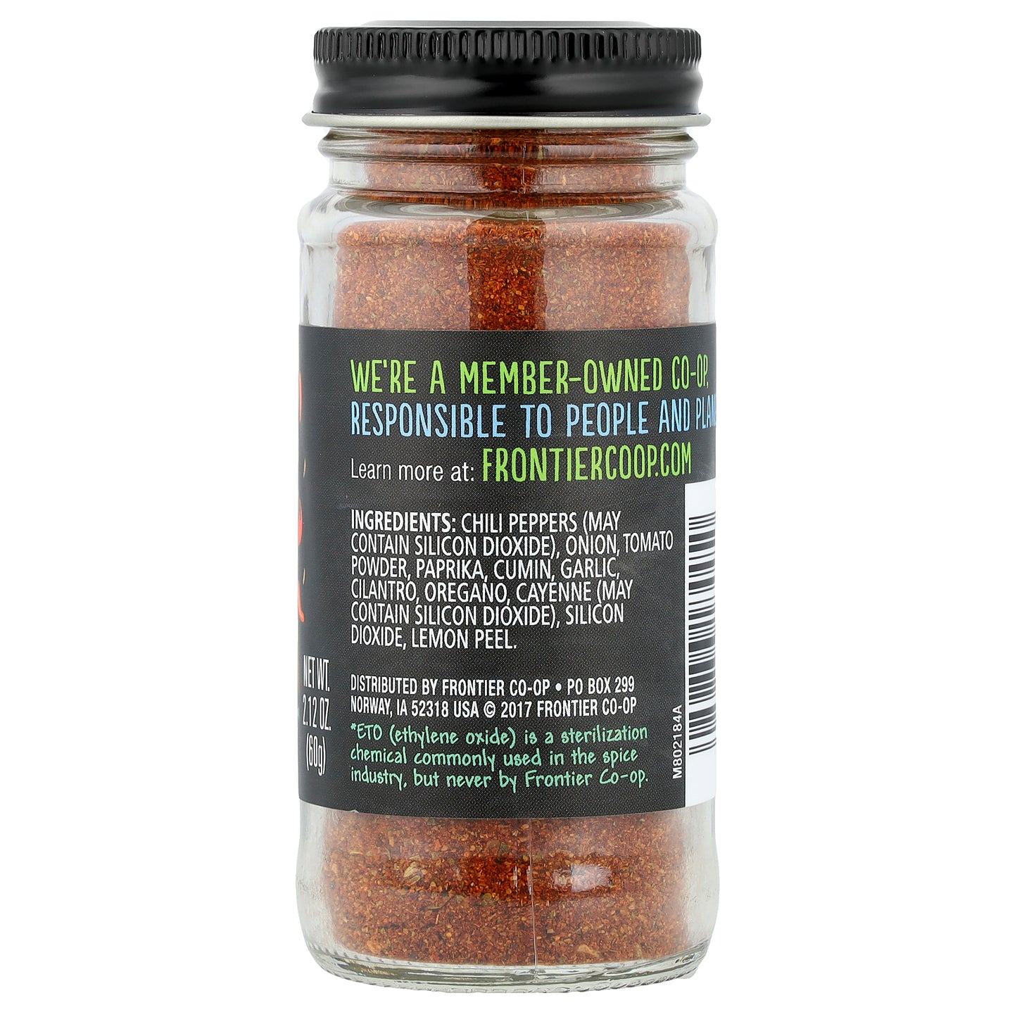 Frontier Co-op, Mexican Fiesta Seasoning, with Chilis, Tomato & Cumin, 2.12 oz (60 g)