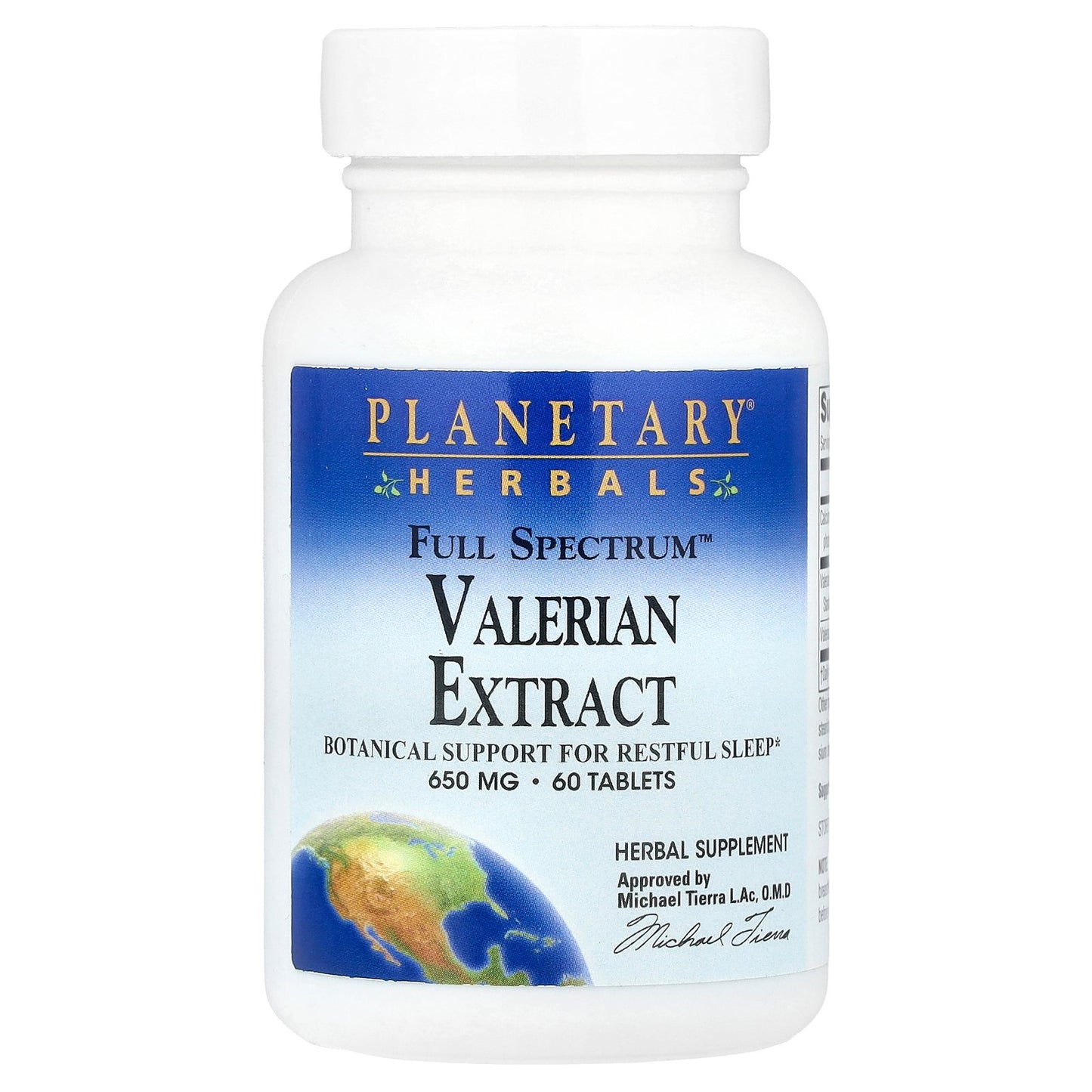 Planetary Herbals, Full Spectrum™ Valerian Extract, 60 Tablets