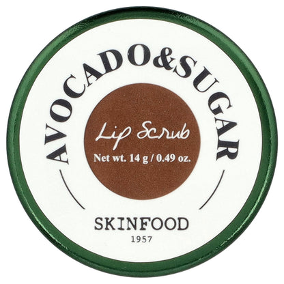 Skinfood, Lip Scrub, Avocado & Sugar, 0.49 oz (14 g)