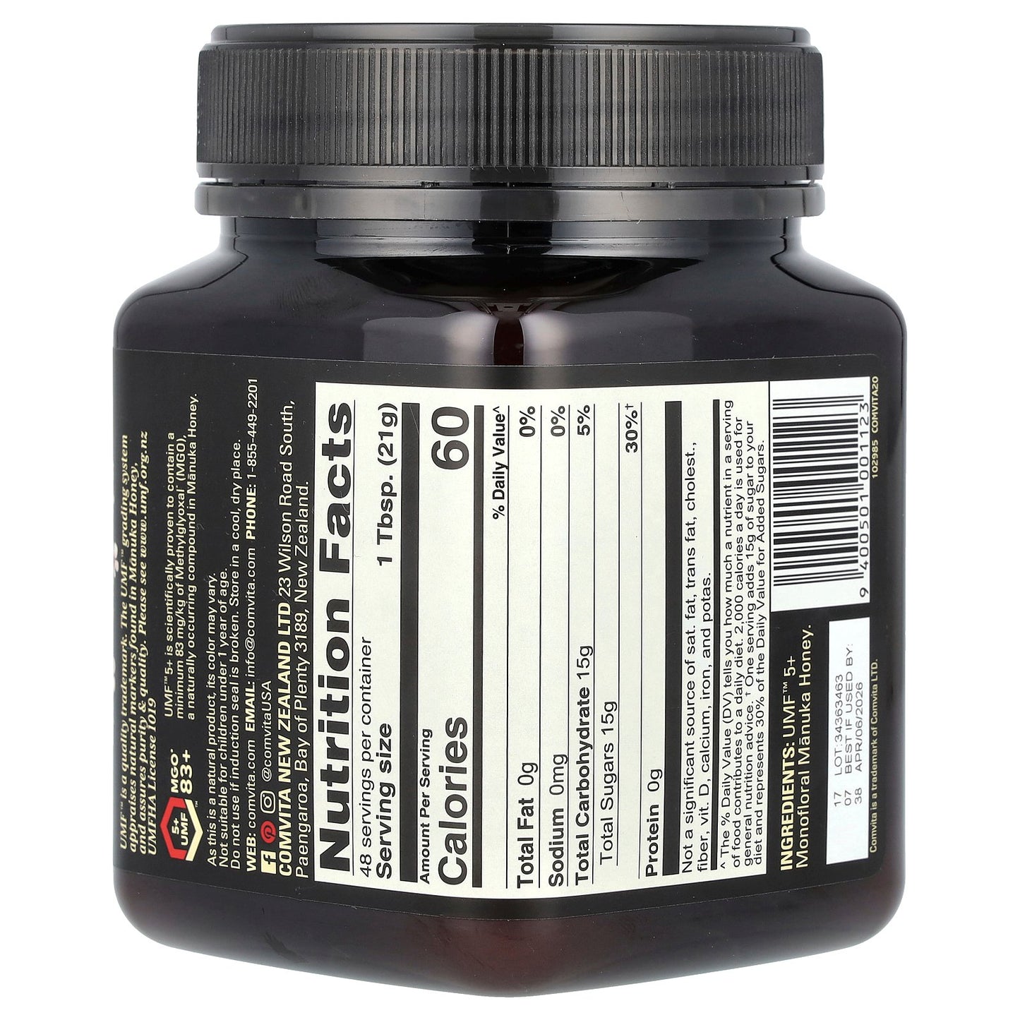 Comvita, Manuka Honey, UMF 5+, MGO 83+, 35.2 oz (1 kg)