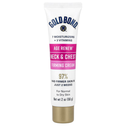 Gold Bond, Age Renew™, Neck & Chest Firming Cream, For Normal to Dry Skin, Fragrance Free, 2 oz (56 g)