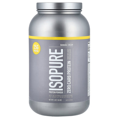 Isopure, Zero Carb Protein Powder, Banana Cream, 3 lb (1.36 kg)