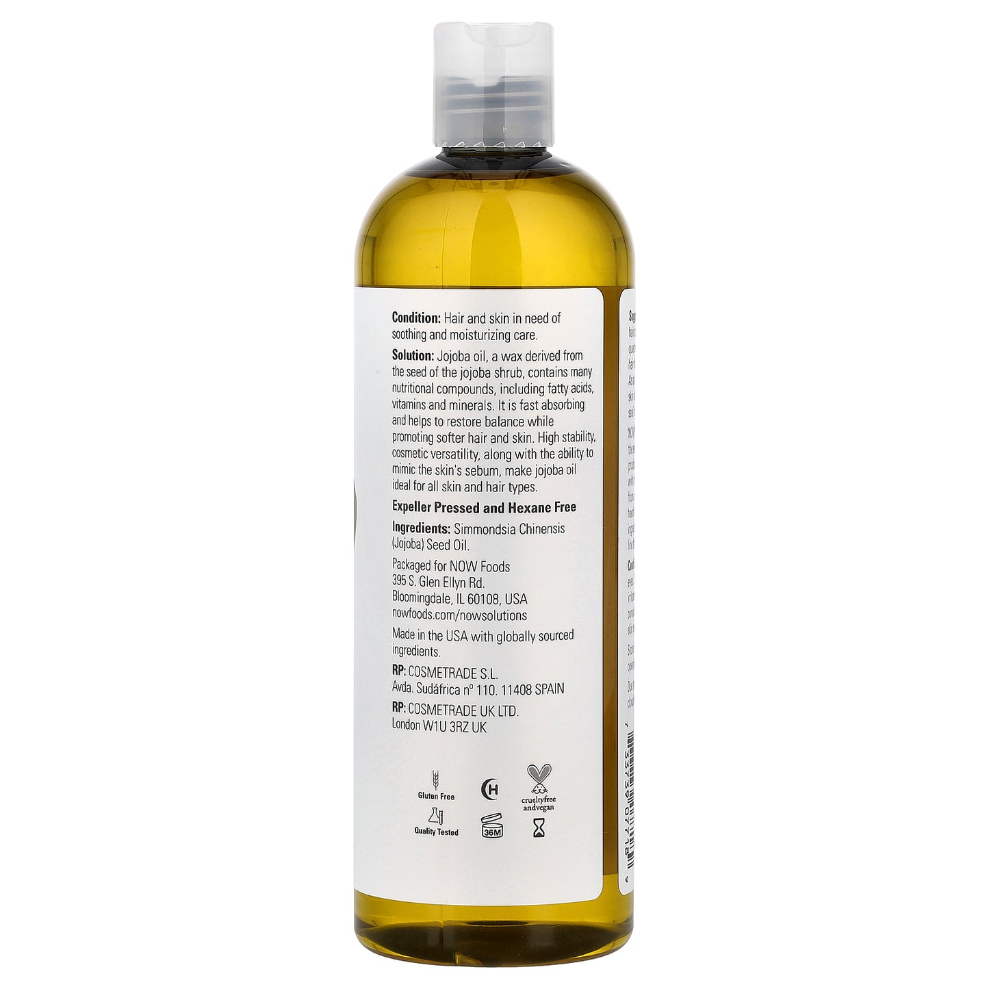 NOW Foods, Solutions, Jojoba Oil, 16 fl oz (473 ml)