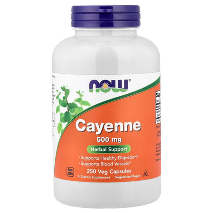 NOW Foods, Cayenne, 500 mg, 250 Veg Capsules