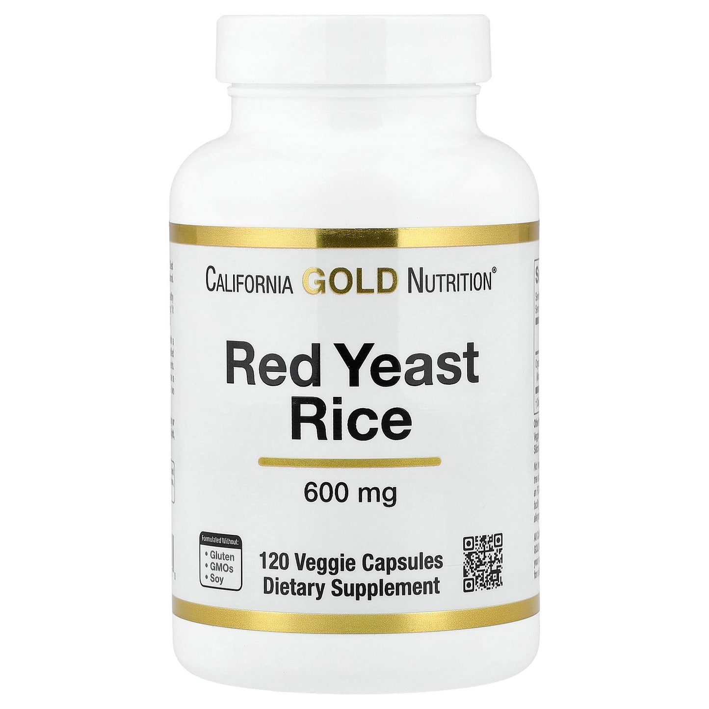 California Gold Nutrition, Red Yeast Rice, 600 mg, 120 Veggie Capsules