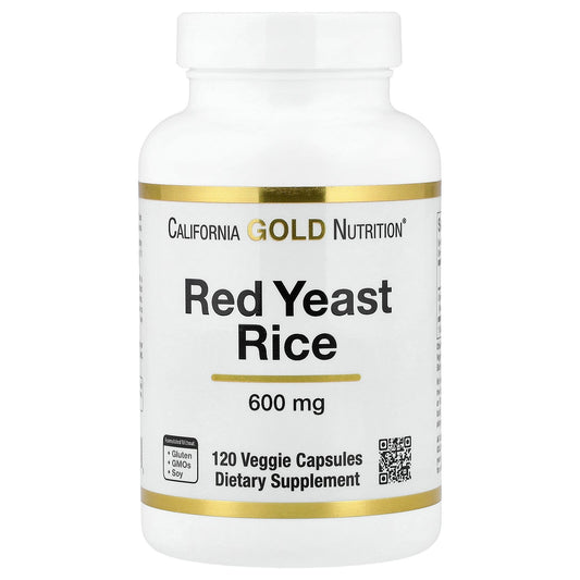 California Gold Nutrition, Red Yeast Rice, 600 mg, 120 Veggie Capsules