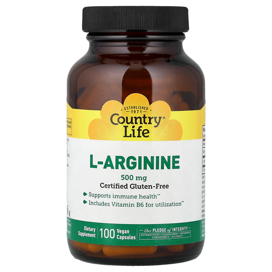 Country Life, L-Arginine, 100 Vegan Capsules