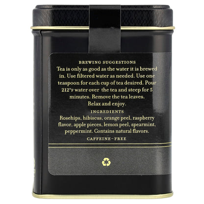 Harney & Sons, Herbal Tea, Raspberry Herbal, Caffeine Free, 4 oz (112 g)