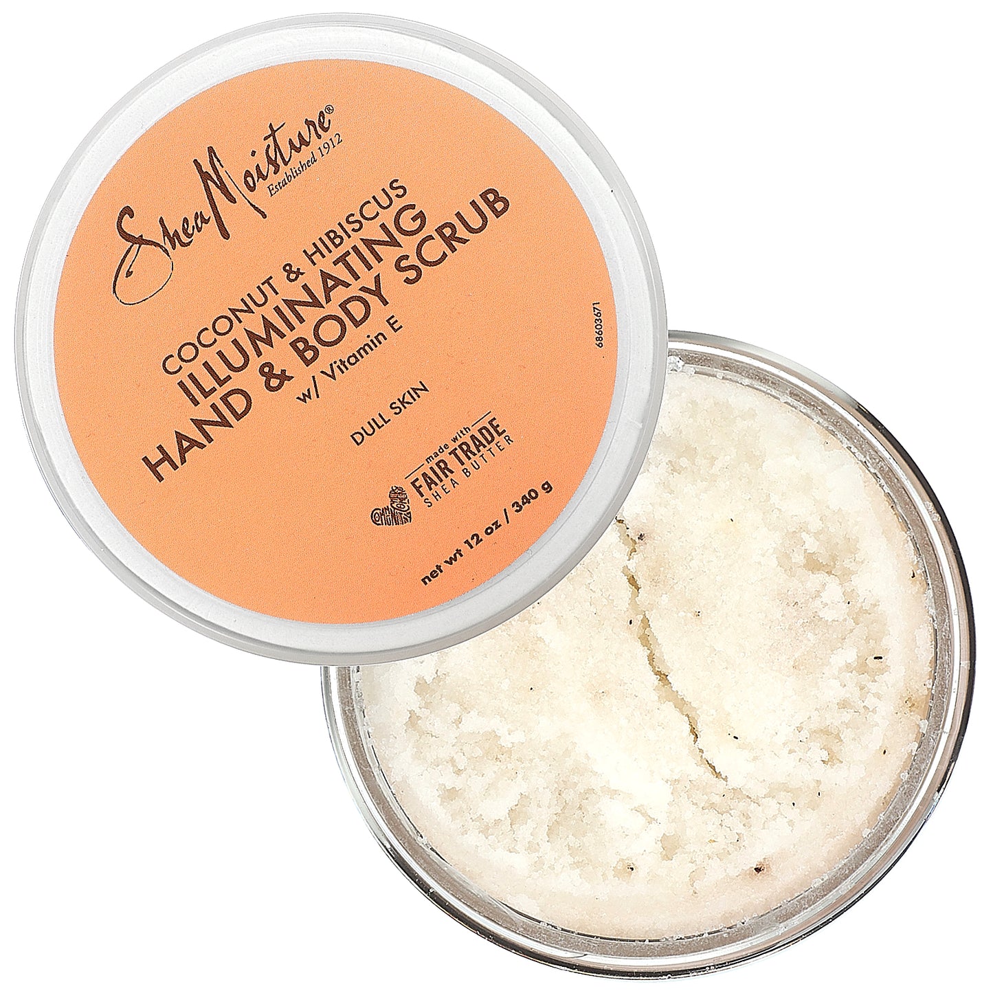 SheaMoisture, Illuminating Hand & Body Scrub With Vitamin E, Coconut & Hibiscus, 12 oz (340 g)