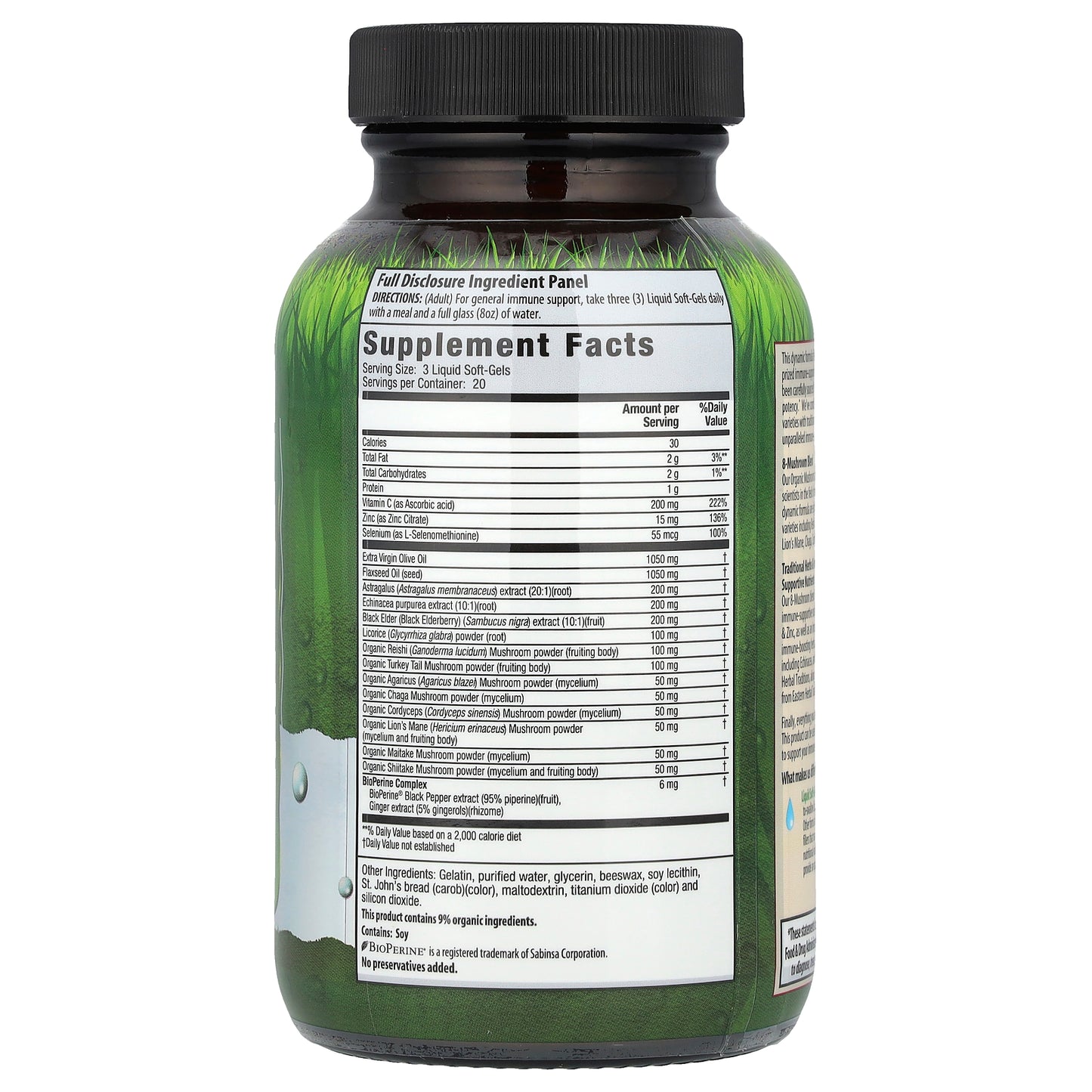 Irwin Naturals, Pure Defense Mushroom-8, Immune Support™, 60 Liquid Soft-Gels