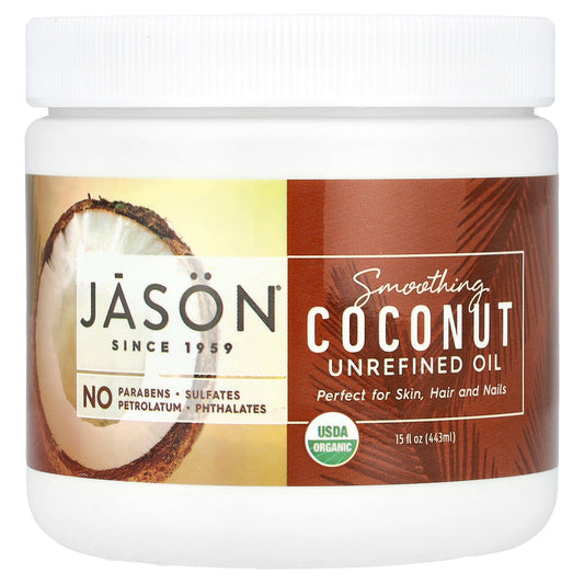 Jason Natural, Smoothing Coconut, Unrefined Oil, 15 fl oz (443 ml)