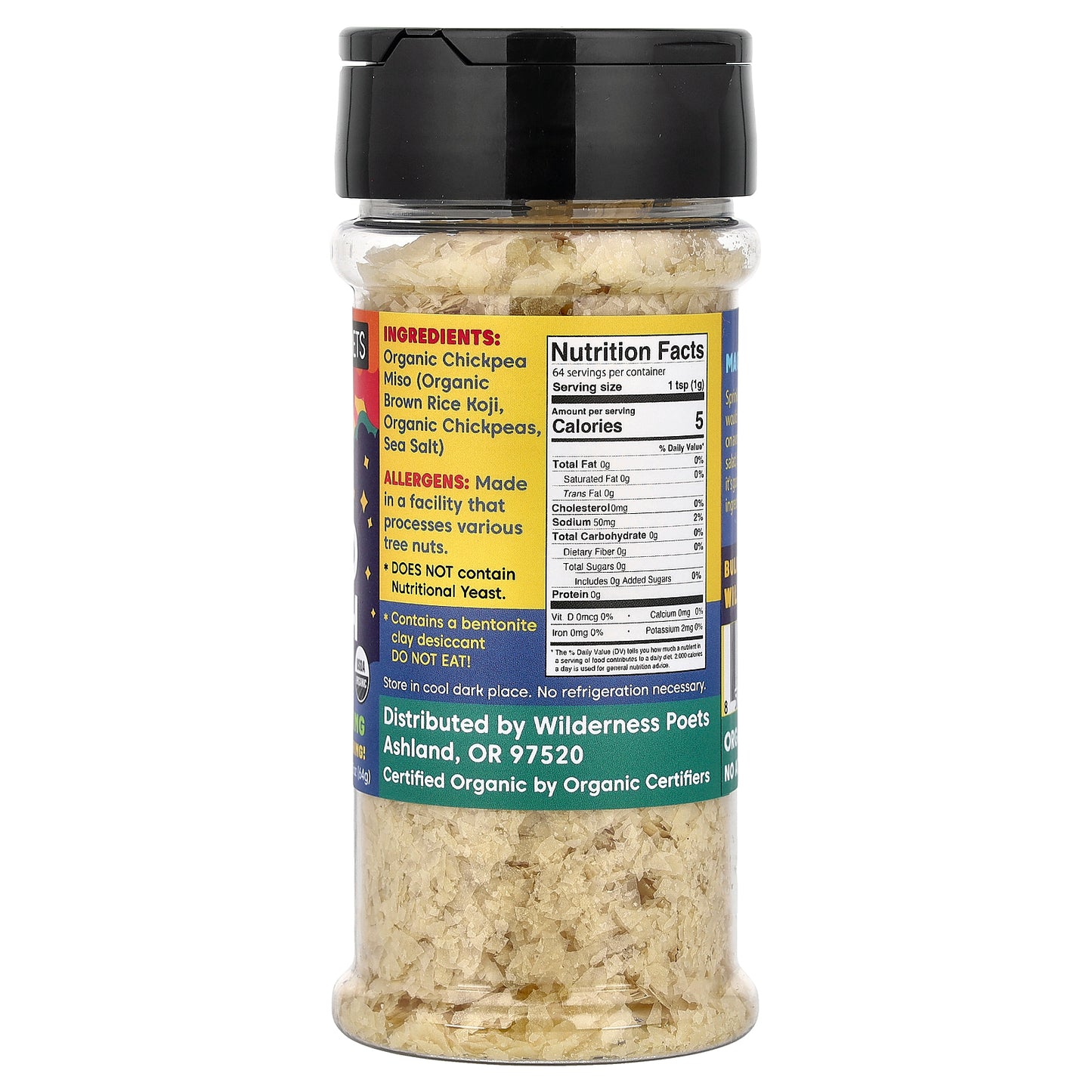 Wilderness Poets, Organic Miso Nooch, Furikake Umami Seasoning, 2.25 oz (64 g)