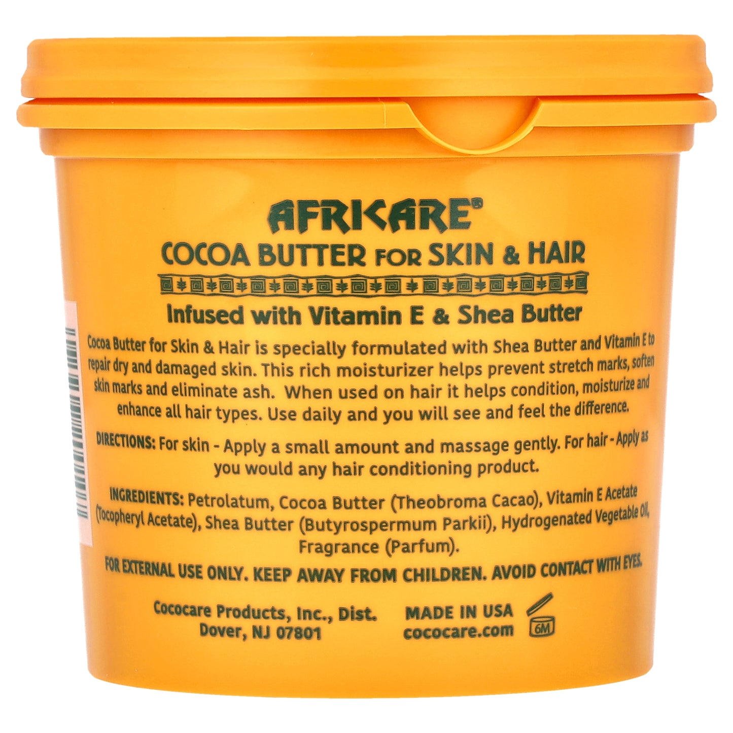 Cococare, Africare, Cocoa Butter For Skin & Hair, 10.5 oz (297 g)