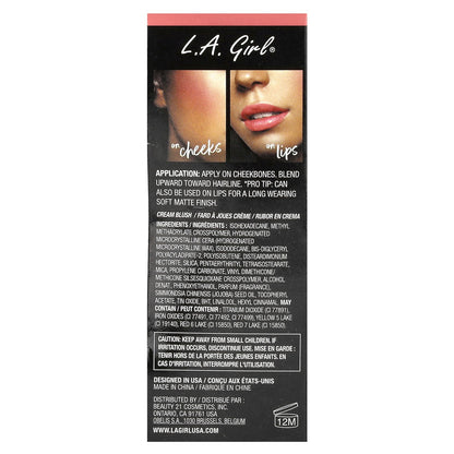 L.A. Girl, Soft Matte Cream Blush, GBL441 Rosebud, 0.27 fl oz (8 ml)