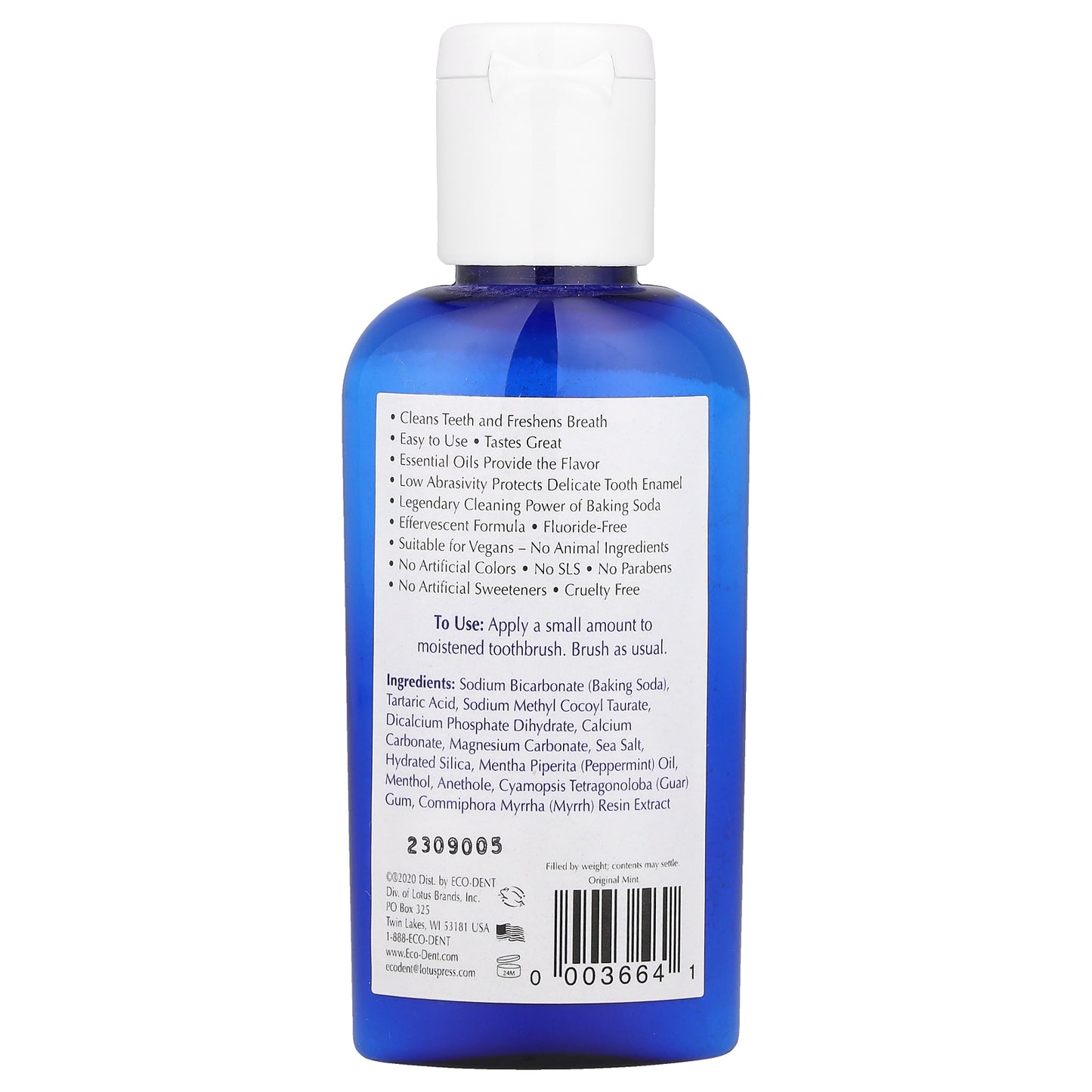 Eco-Dent, Daily Care™, Baking Soda Toothpowder, Original Mint, 2 oz (56 g)