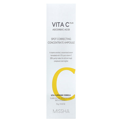 Missha, Vita C Plus, Spot Correcting Concentrate Ampoule, 0.52 oz (15 g)