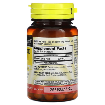 Mason Natural, Alpha-Lipoic Acid, 600 mg, 30 Capsules
