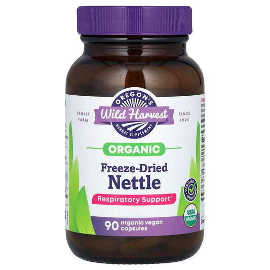 Oregon's Wild Harvest, Organic Freeze-Dried Nettle, 90 Organic Vegan Capsule (300 mg per Capsule)