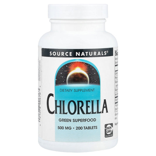 Source Naturals, Chlorella, 500 mg, 200 Tablets (125 mg per Tablet)