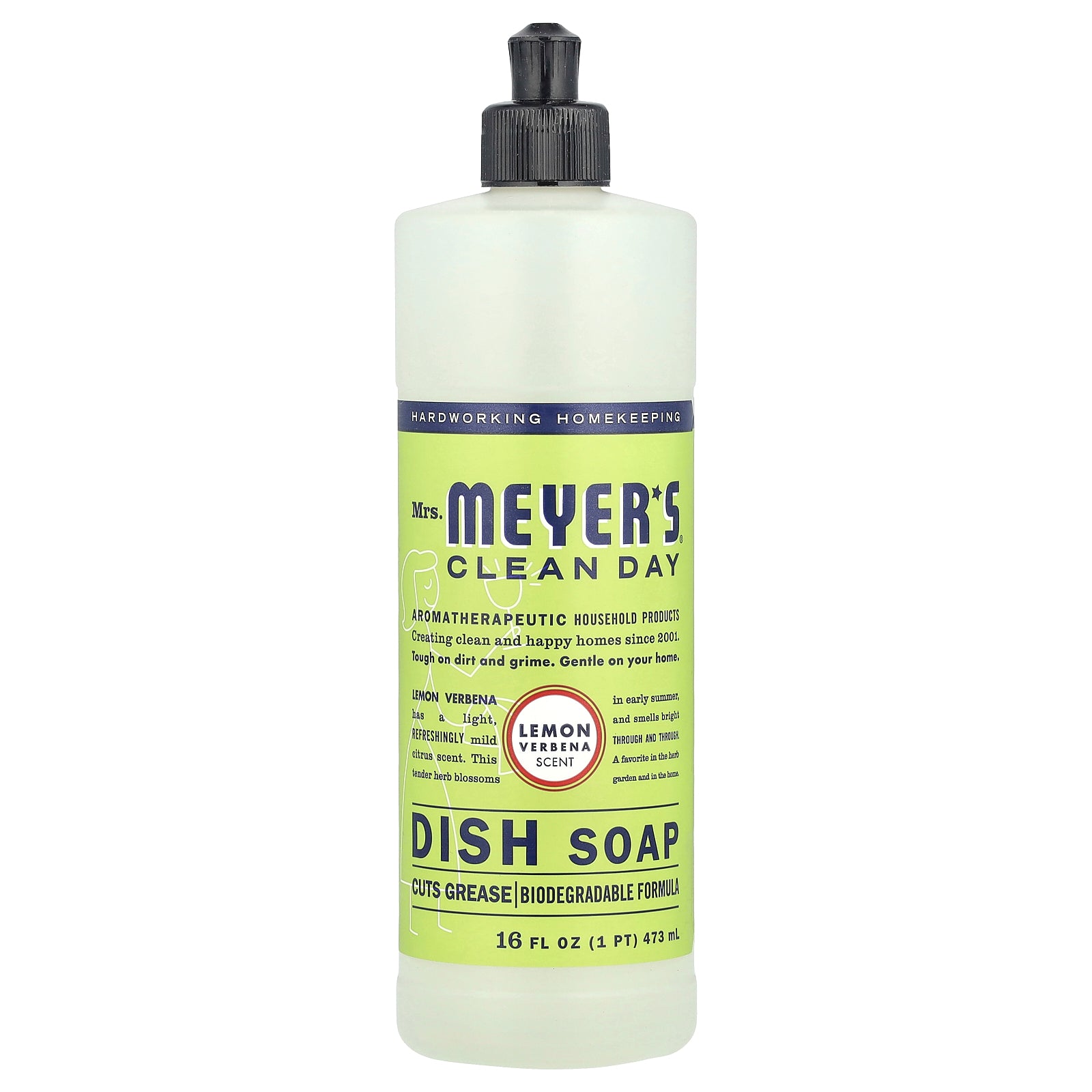Mrs. Meyers Clean Day, Dish Soap, Lemon Verbena , 16 fl oz (473 ml)