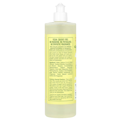 Rebel Green, Ultra Clean Dish Soap, Peppermint & Lemon, 16 fl oz (473 ml)