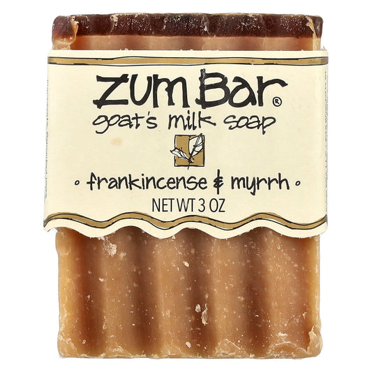 ZUM, Zum Bar®, Goat's Milk Soap, Frankincense & Myrrh, 3 oz