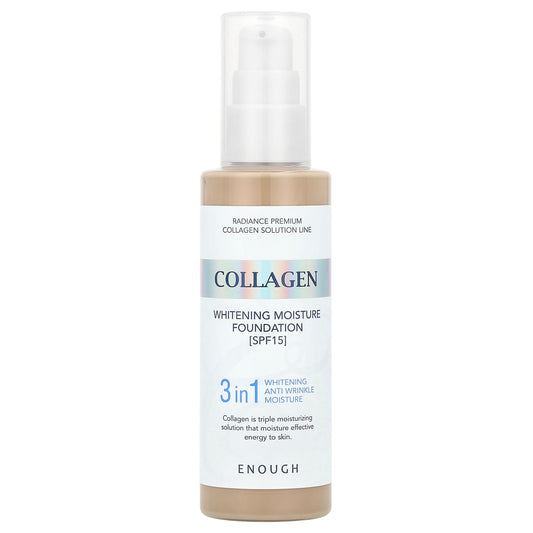 Enough, Collagen, Whitening Moisture Foundation, SPF 15, #21, 3.38 fl oz (100 ml)