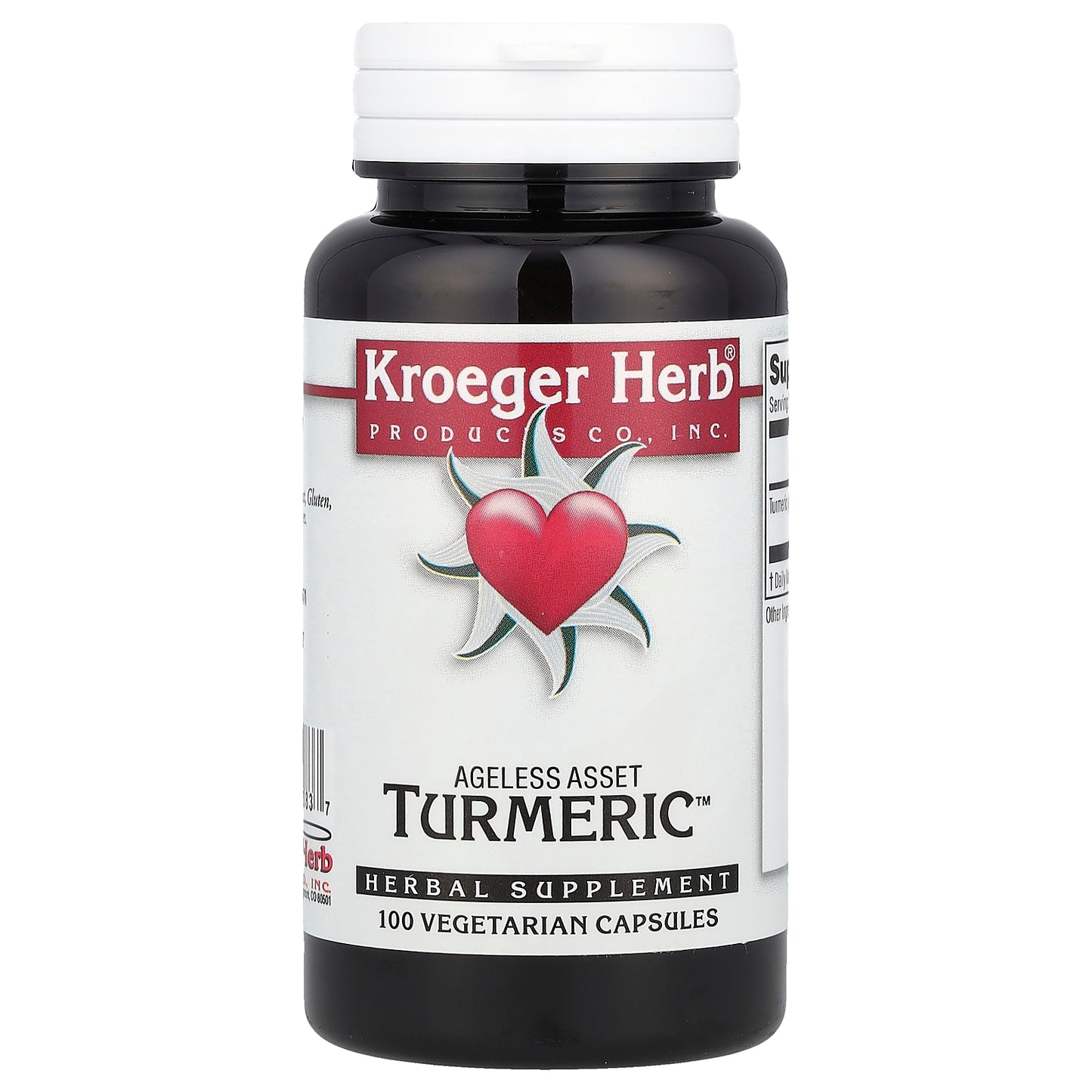 Kroeger Herb Co, Ageless Asset Turmeric™, 100 Vegetarian Capsules (450 mg per Capsule)