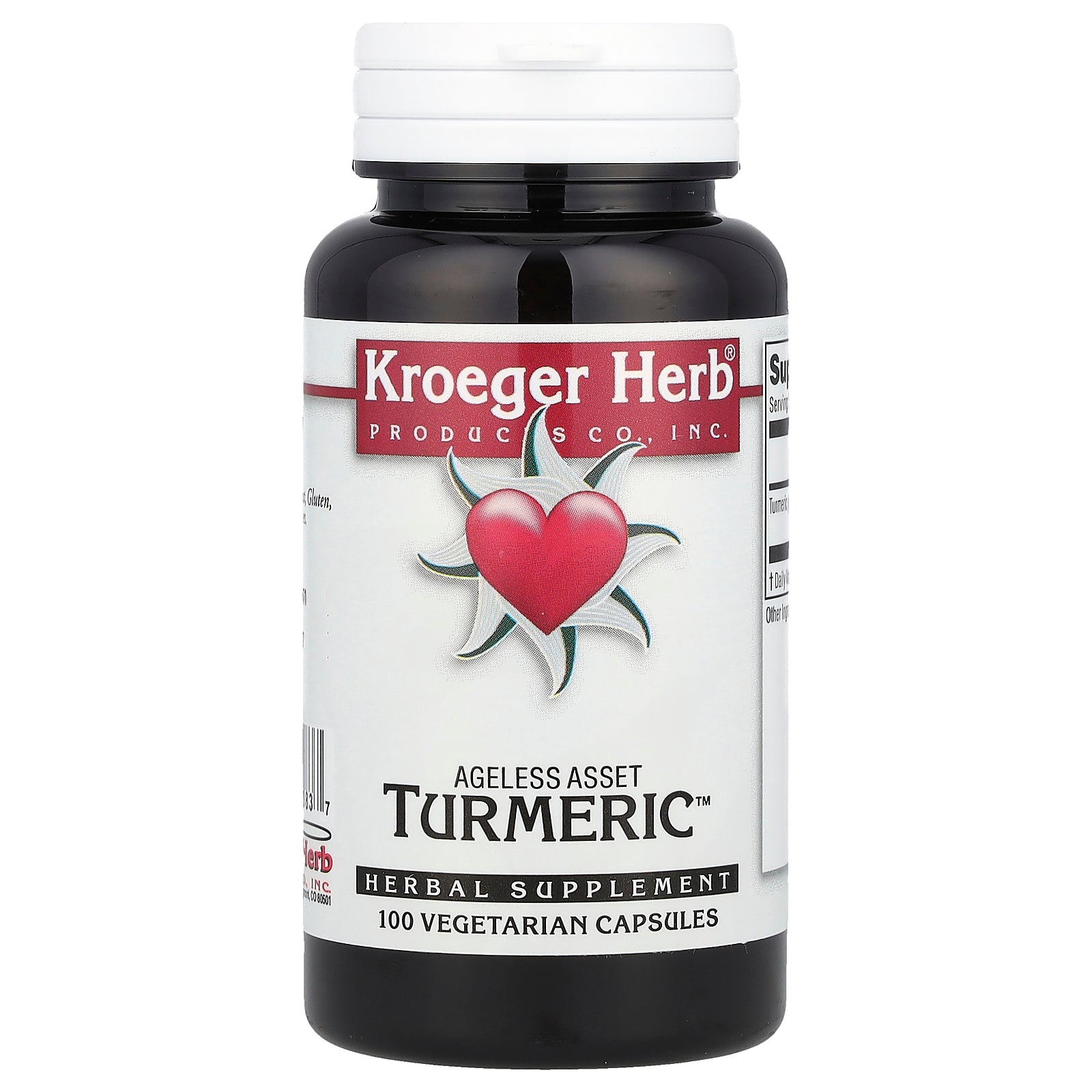 Kroeger Herb Co, Ageless Asset Turmeric™, 100 Vegetarian Capsules (450 mg per Capsule)