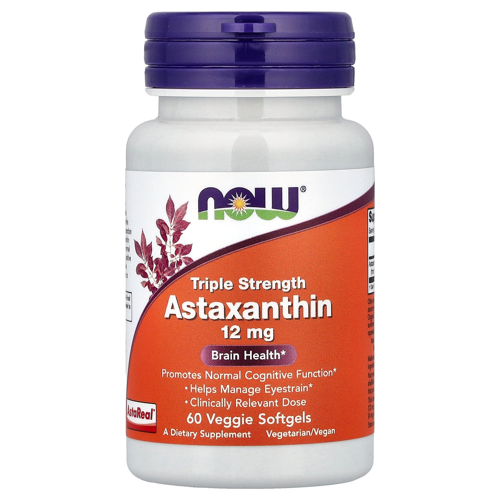 NOW Foods, Astaxanthin, 12 mg, 60 Veggie Softgels