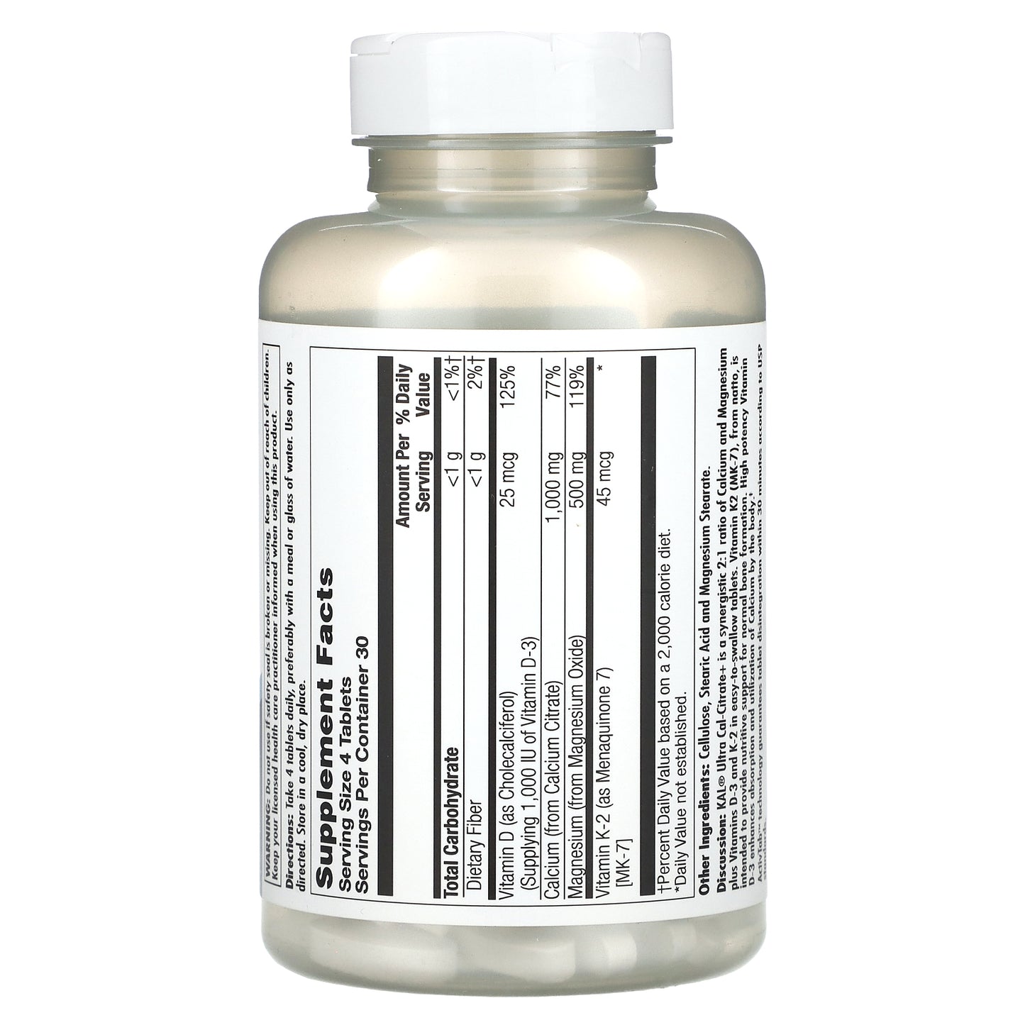 KAL, Ultra Cal-Citrate+, 120 Tablets