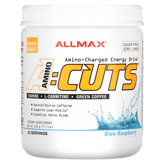 ALLMAX, ACUTS™, Amino-Charged Energy Drink, Blue Raspberry, 7.4 oz (210 g)