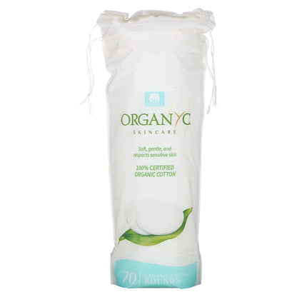 Organyc, Organic Cotton Rounds, 70 Pieces