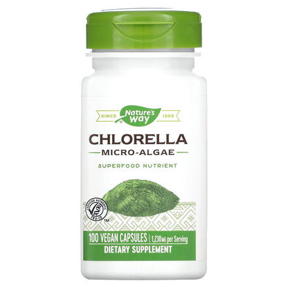 Nature's Way, Chlorella, Micro-Algae, 1,230 mg, 100 Vegan Capsules (410 mg per Capsule)