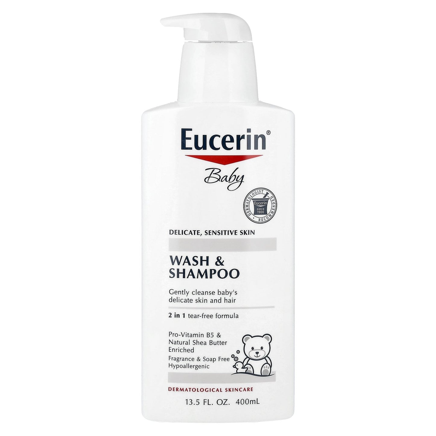 Eucerin, Baby, Wash & Shampoo, Fragrance Free, 13.5 fl oz (400 ml)