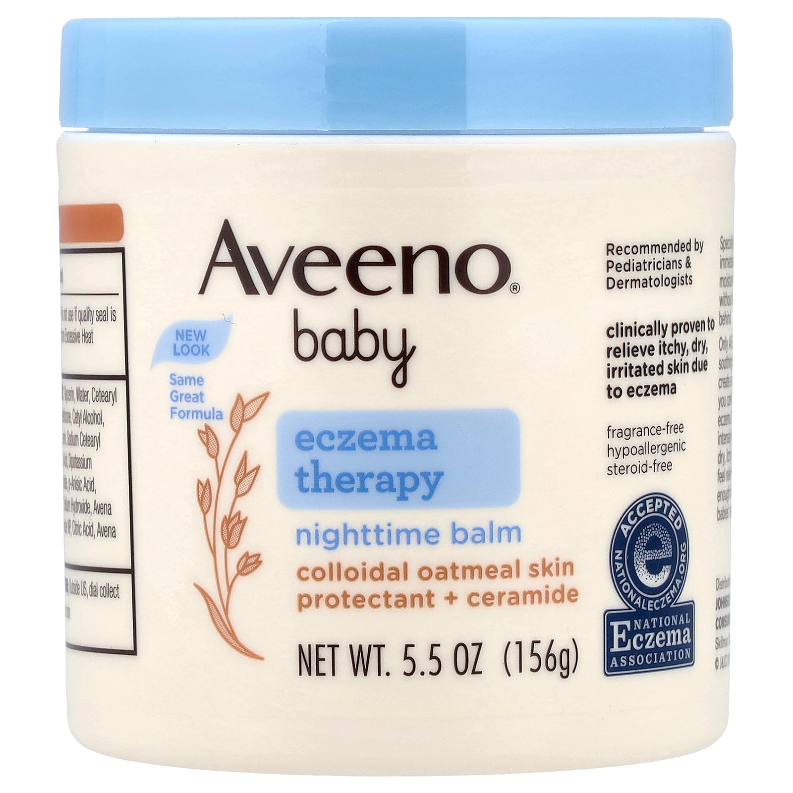 Aveeno, Baby, Eczema Therapy Nighttime Balm, Fragrance Free, 5.5 oz (156 g)