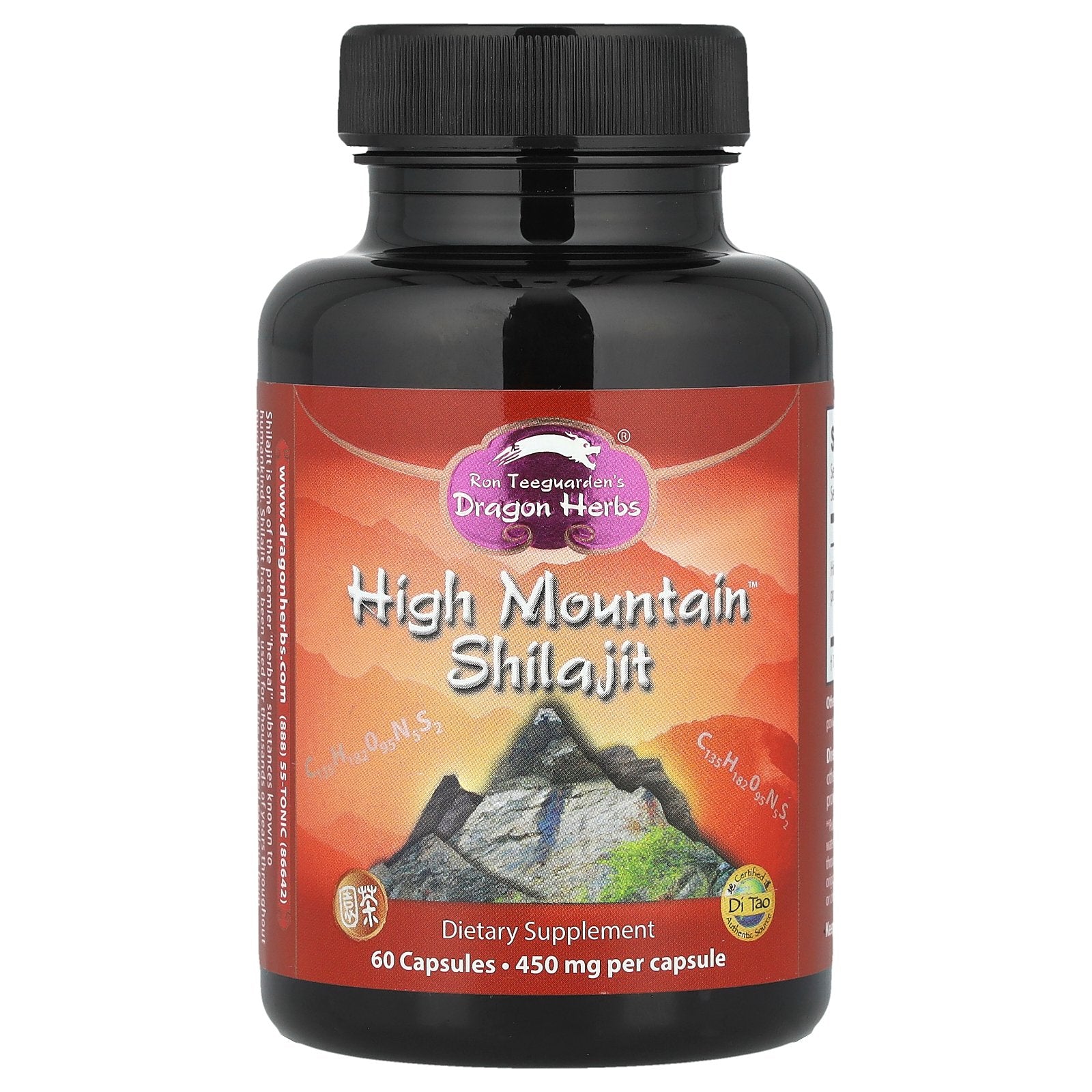 Dragon Herbs, High Mountain™ Shilajit, 450 mg, 60 Capsules