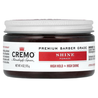 Cremo, Shine Pomade, High Hold & High Shine, 4 oz (113 g)