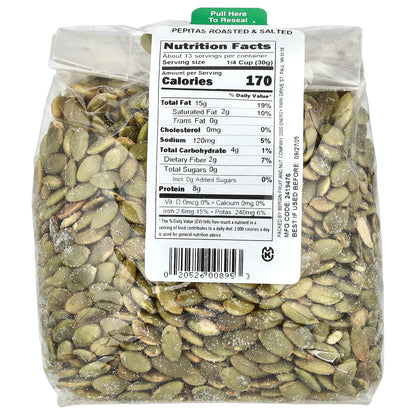 Bergin Fruit and Nut Company, Pepitas Roasted & Salted, 14 oz (397 g)