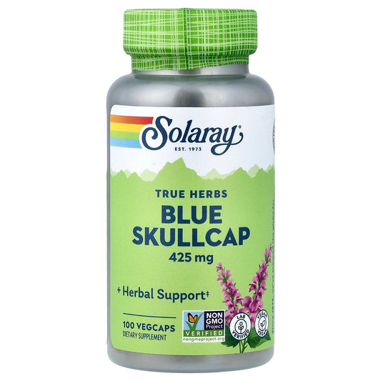 Solaray, True Herbs, Blue Skullcap, 425 mg, 100 VegCaps