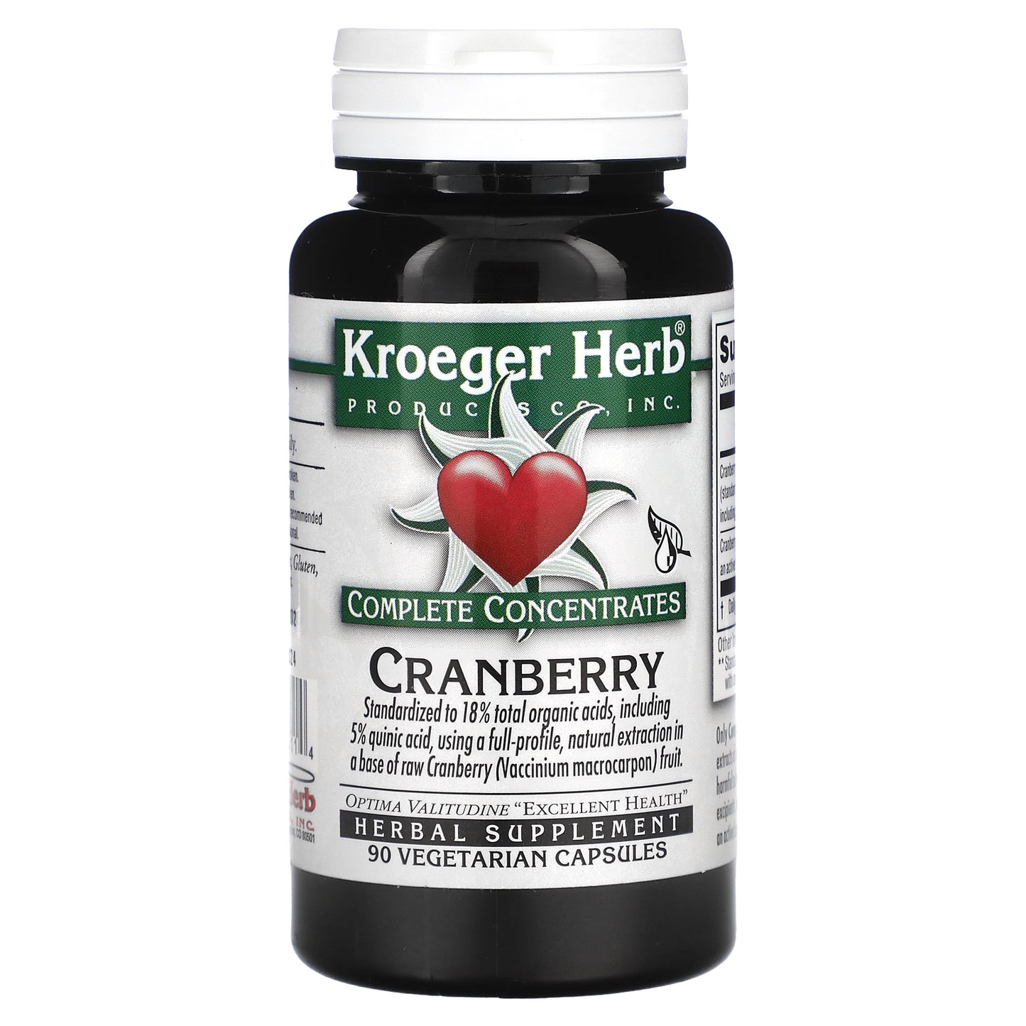 Kroeger Herb Co, Complete Concentrates, Cranberry, 90 Vegetarian Capsules (215 mg per Capsule)