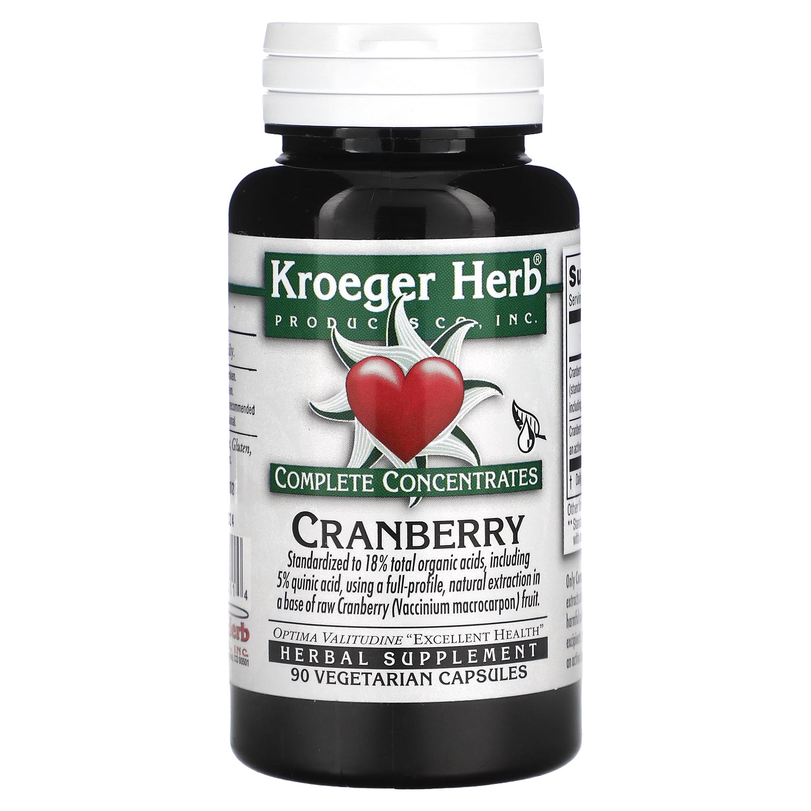 Kroeger Herb Co, Complete Concentrates, Cranberry, 90 Vegetarian Capsules (215 mg per Capsule)