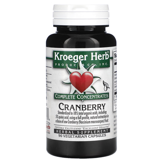 Kroeger Herb Co, Complete Concentrates, Cranberry, 90 Vegetarian Capsules (215 mg per Capsule)