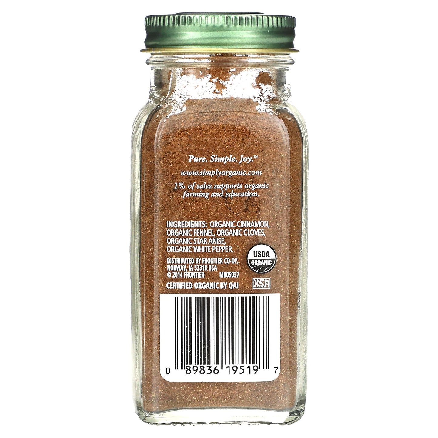 Simply Organic, Five Spice Powder, 2.01 oz (57 g)