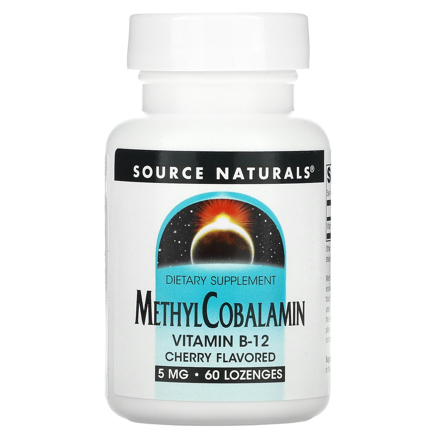 Source Naturals, MethylCobalamin Vitamin B12, Cherry, 5 mg, 60 Lozenges