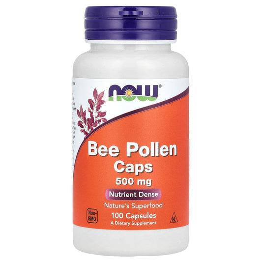 NOW Foods, Bee Pollen Caps, 500 mg, 100 Capsules