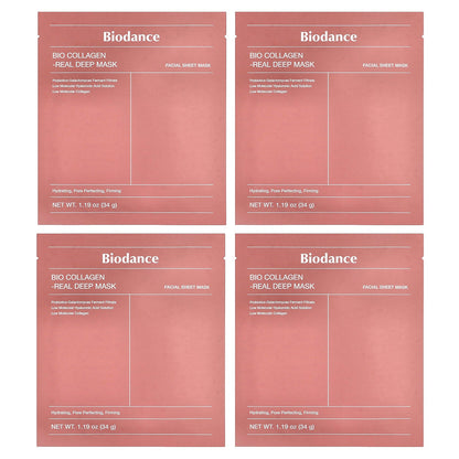 Biodance, Bio Collagen Real Deep Beauty Mask, 4 Sheets, 1.19 oz (34 g) Each